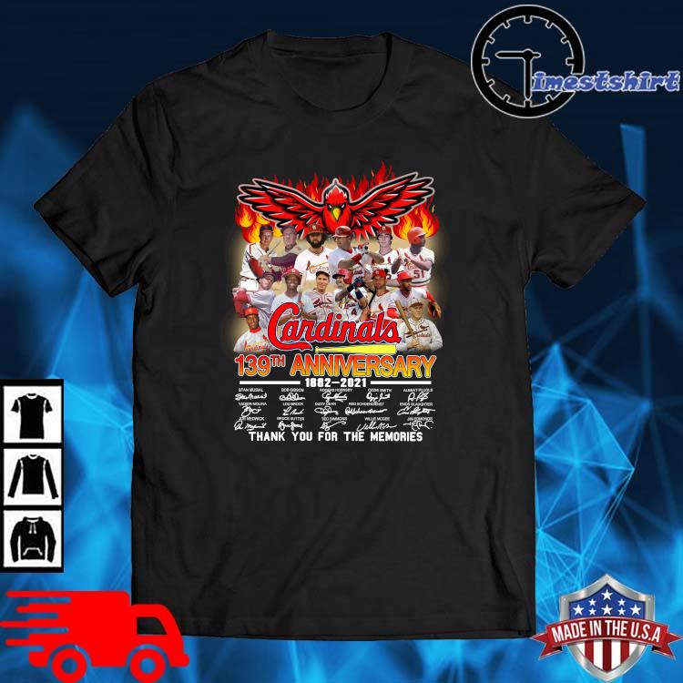 Official ST. Louis Cardinals 139th Anniversary 1882 2021 thank you