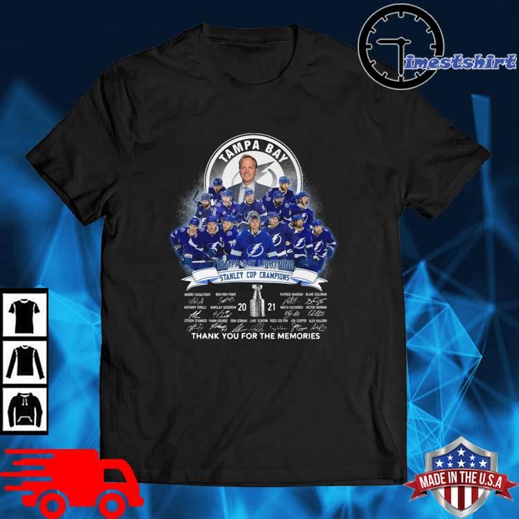 Tampa Bay Lightning stanley cup champions 2020 thank You for the memories  signatures shirt, hoodie, sweater, long sleeve and tank top