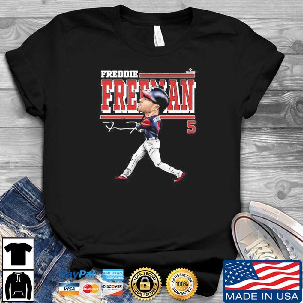 Freddie Freeman 5 Atlanta Braves baseball action pose signature shirt,  hoodie, sweater, long sleeve and tank top