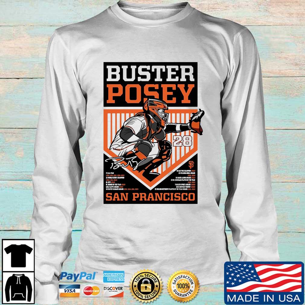 San Francisco 28 Buster Posey Cartoon signature shirt, hoodie