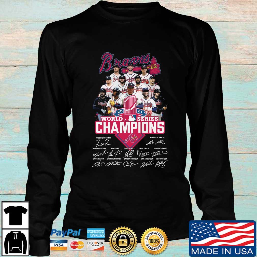 Atlanta Braves 2021 World Series Champions Players Signatures Shirt,  hoodie, sweater, long sleeve and tank top