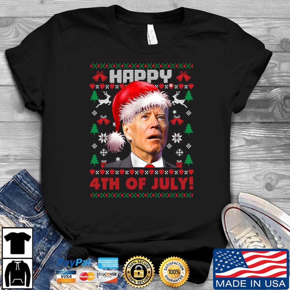 Santa Joe Biden Happy 4th of July Ugly Merry Christmas sweater