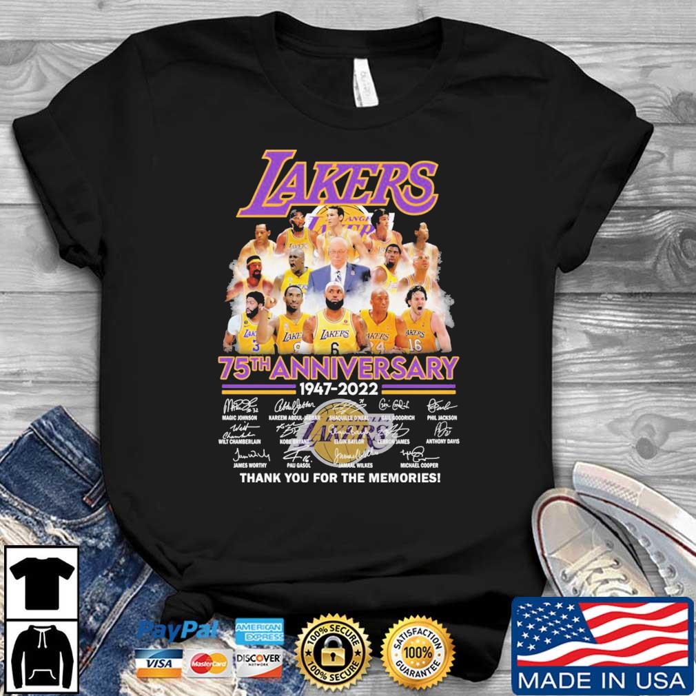 Los Angeles Lakers 75th anniversary 1947 2022 thank you for the