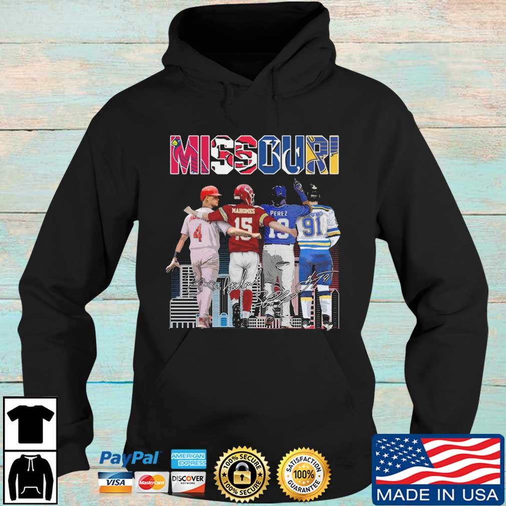 The Missouri Yadier Molina Patrick Mahomes Salvador Perez And Vladimir  Tarasenko Signatures Shirt, hoodie, sweater, long sleeve and tank top