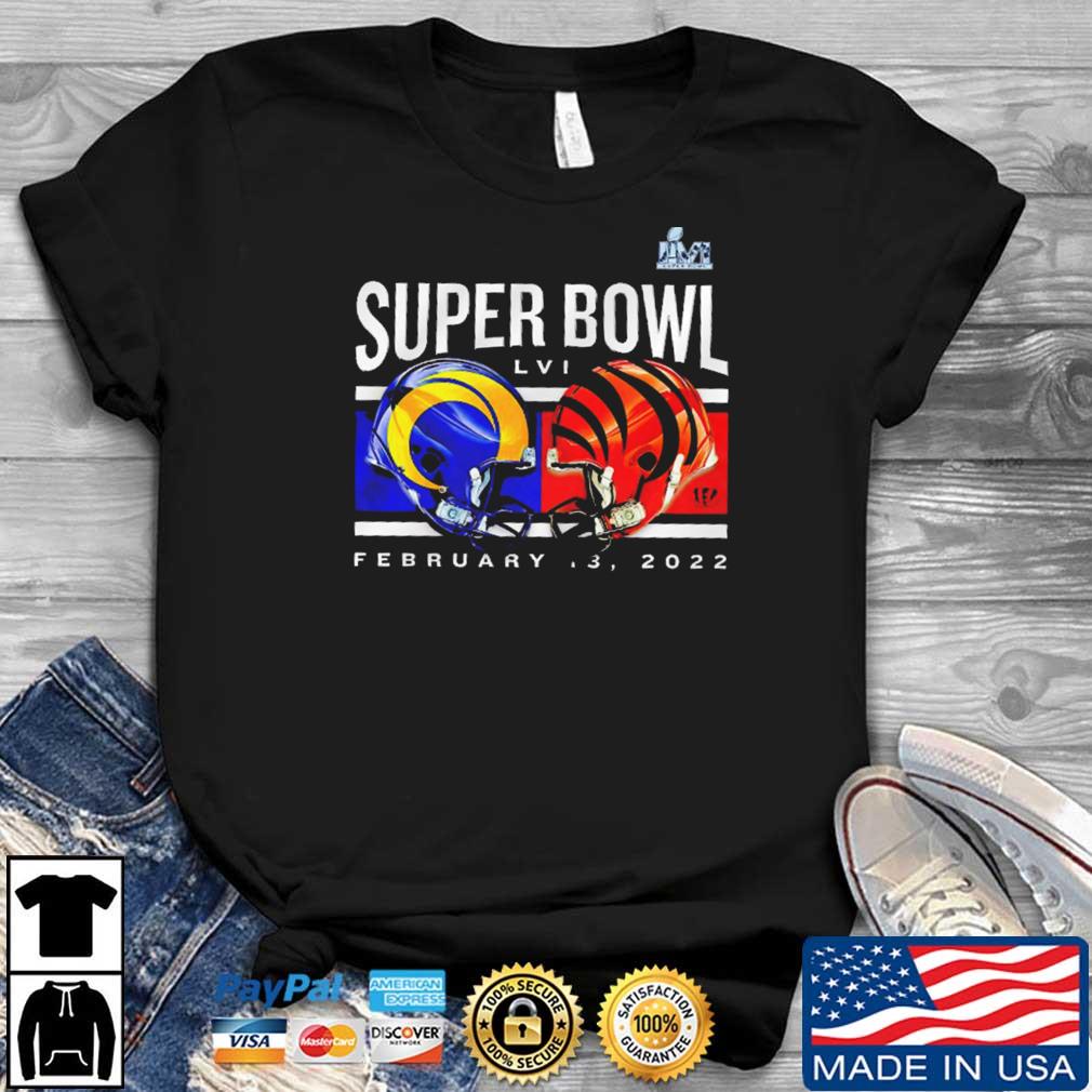 Cincinnati Bengals vs Los Angeles Rams Super Bowl LVI Dueling Helmets 2022  shirt, hoodie, sweater, long sleeve and tank top