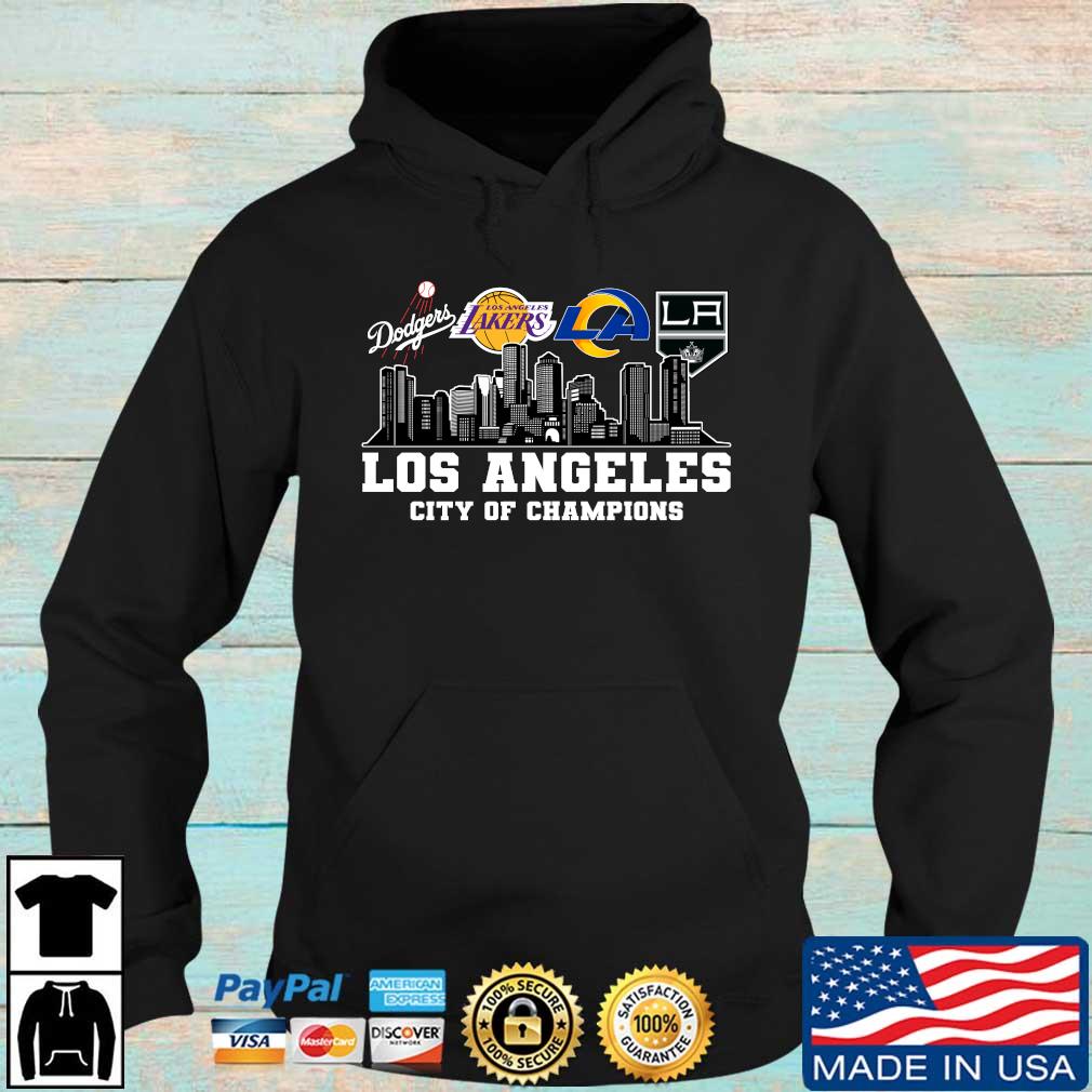 Official Los Angeles City Of Champions Dodgers Lakers Rams Kings  shirt,Sweater, Hoodie, And Long Sleeved, Ladies, Tank Top