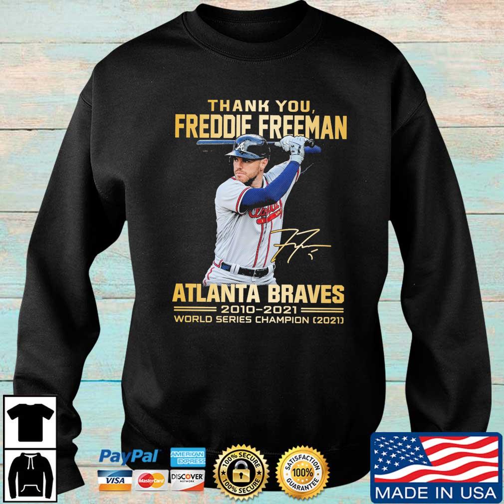 Atlanta Braves World Series Champions 2021 Signatures Thank You Shirt,  hoodie, sweater, long sleeve and tank top