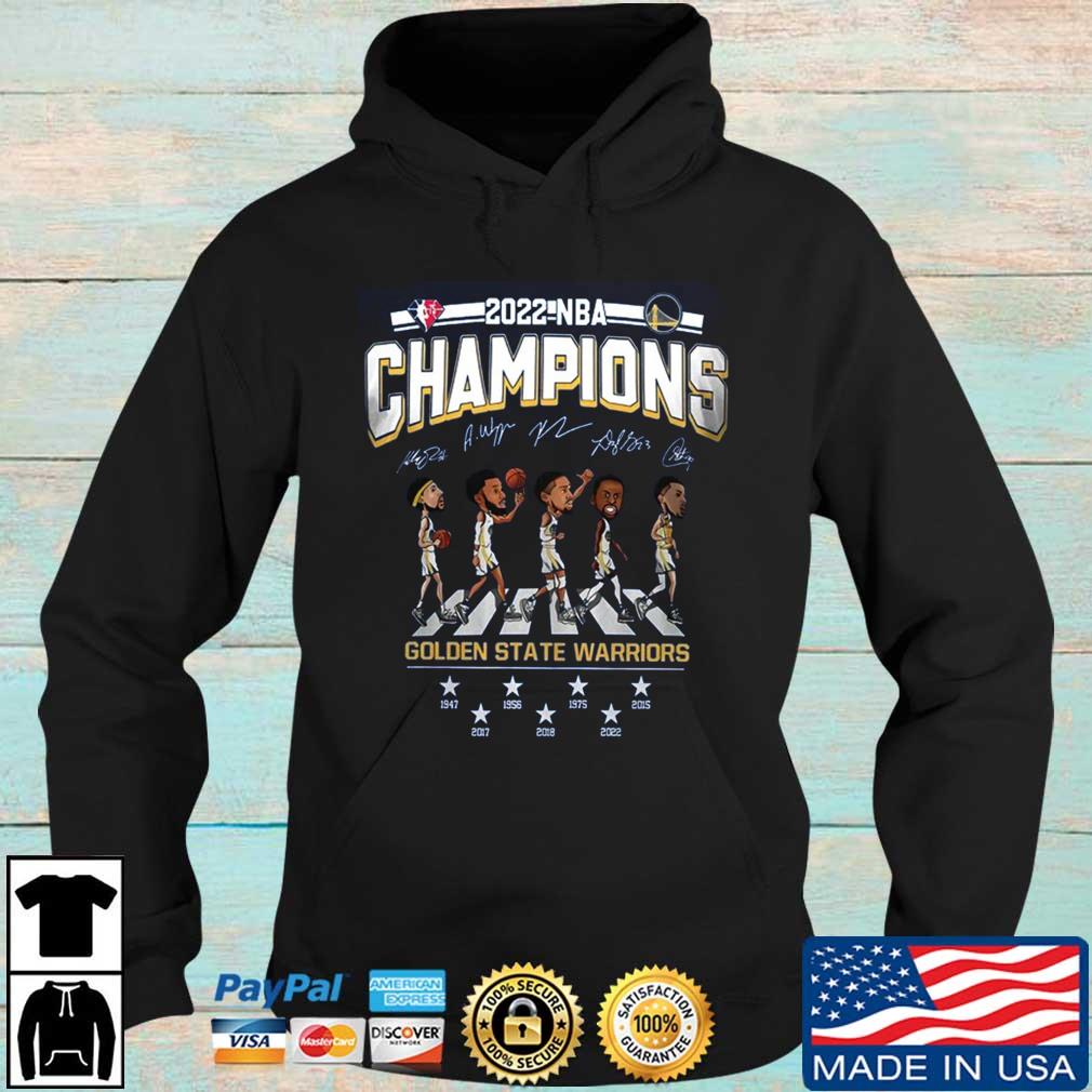 Golden State Warriors Chibi 2022 NBA Champions Abbey Road signatures s Hoodie den