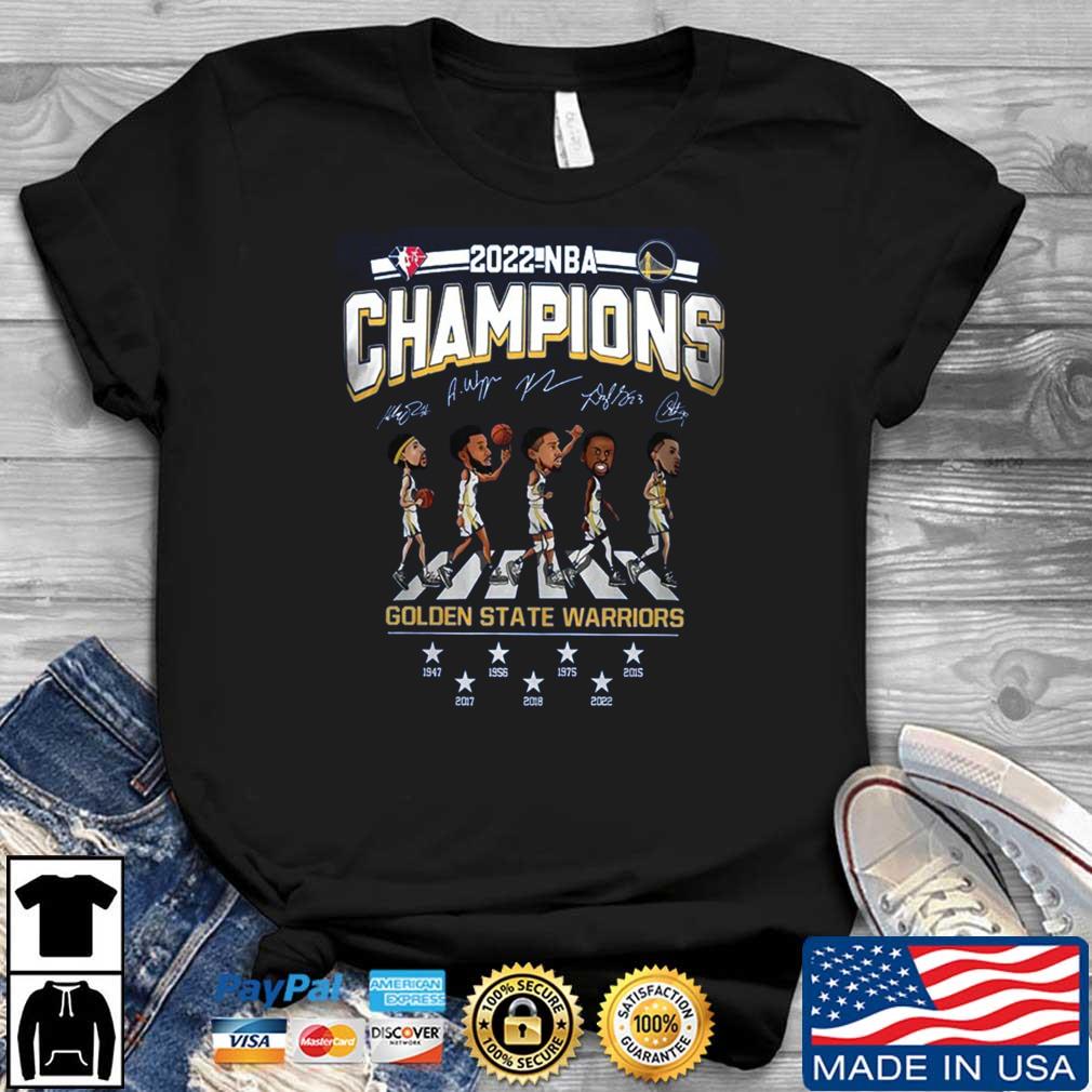Golden State Warriors Chibi 2022 NBA Champions Abbey Road signatures shirt