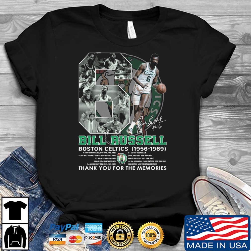Bill Russell Boston Celtics 1956-1969 Thank You For The Memories
