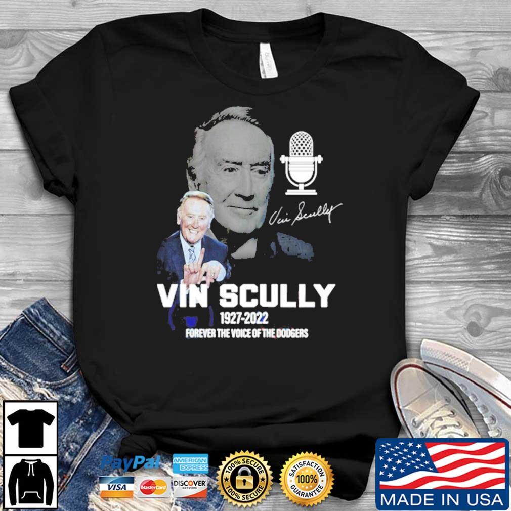 Vintate Rip Vin Scully Forever The Voice Of The Dodgers T Shirt