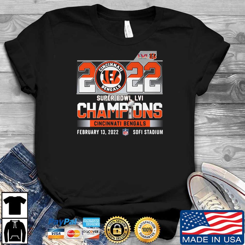 2022 Super Bowl LVI Champions Cincinnati Bengals Sofi Stadium 2022 Shirt
