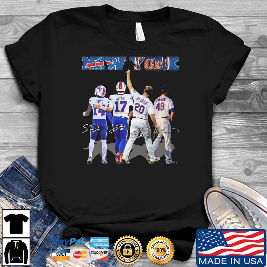 Buffalo Bills And New York Mets Diggs Allen Mookie Wilson And Jacob deGrom  Signatures shirt, hoodie, sweater, long sleeve and tank top