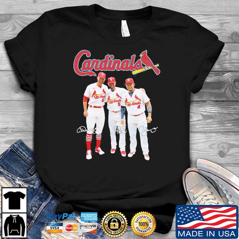 Cardinals Adam Wainwright Albert Pujols And Yadier Molina Signatures shirt