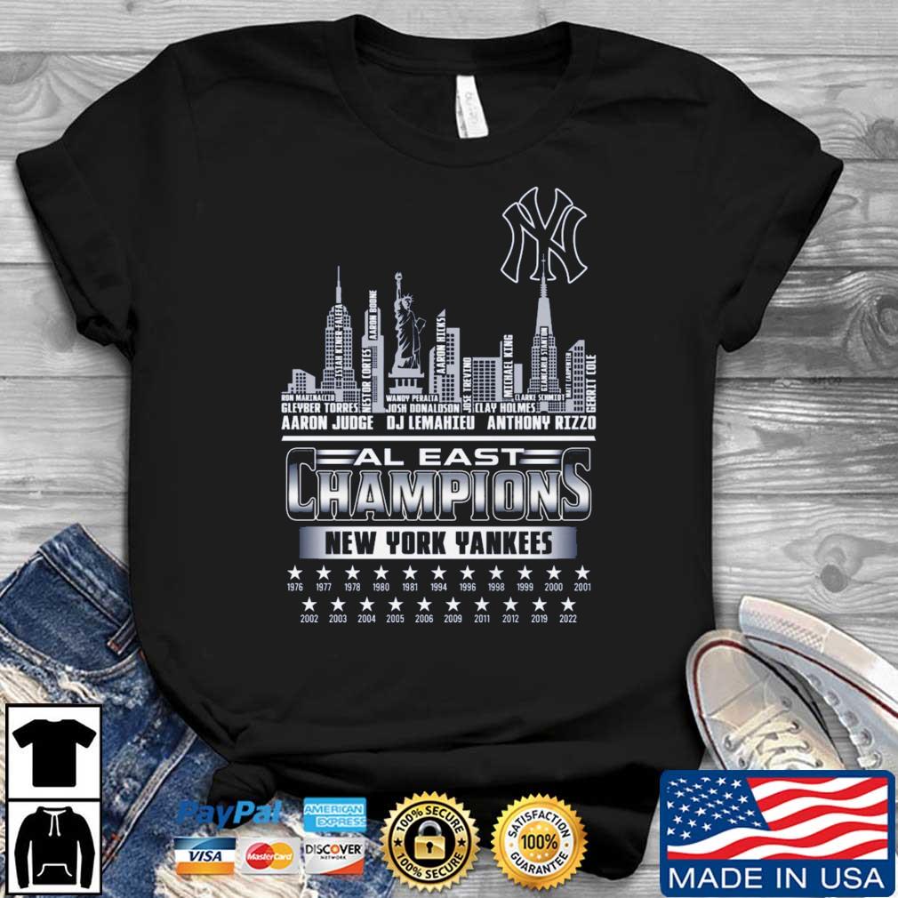 Skylines New York Yankees Al East Champions 2022 shirt, hoodie