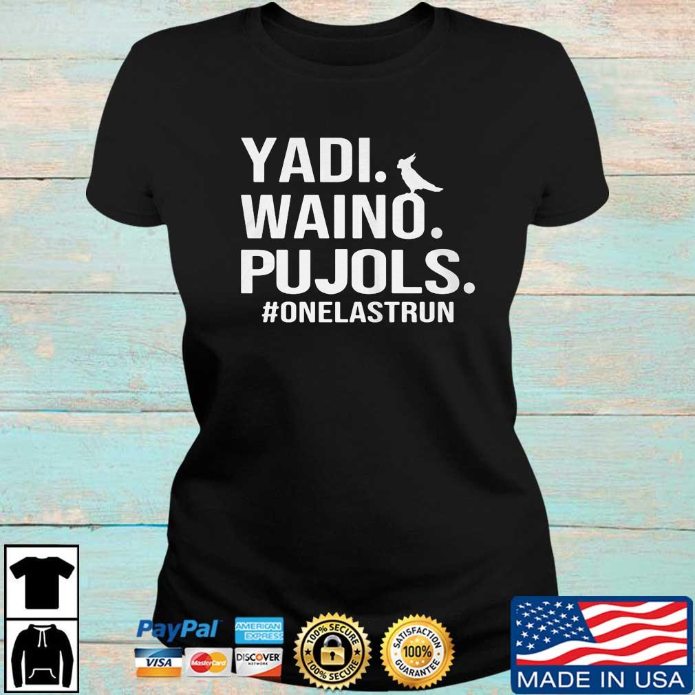 Yadi Waino Pujols One Last Run 2022 St. Louis Cardinals Baseball Shirt  H9782