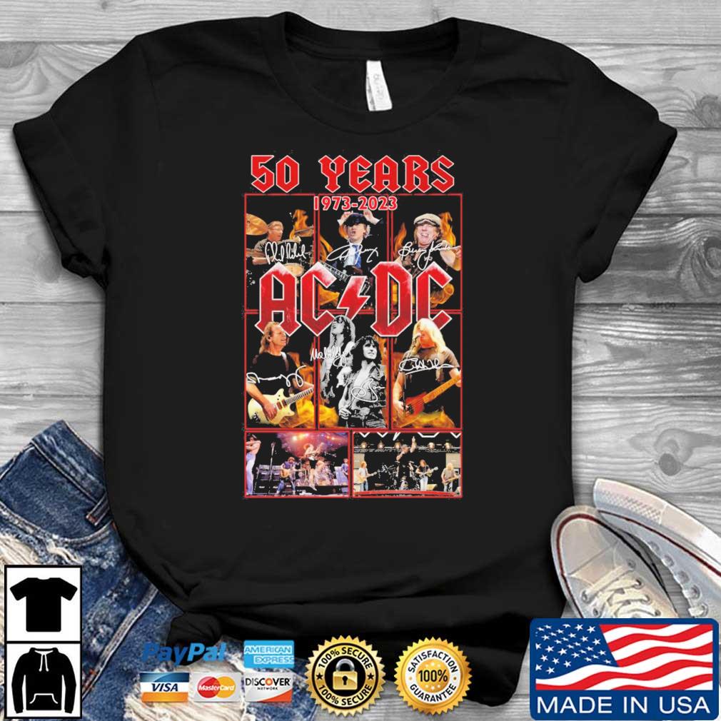 ACDC Band 50 Years 1973-2023 Signatures shirt
