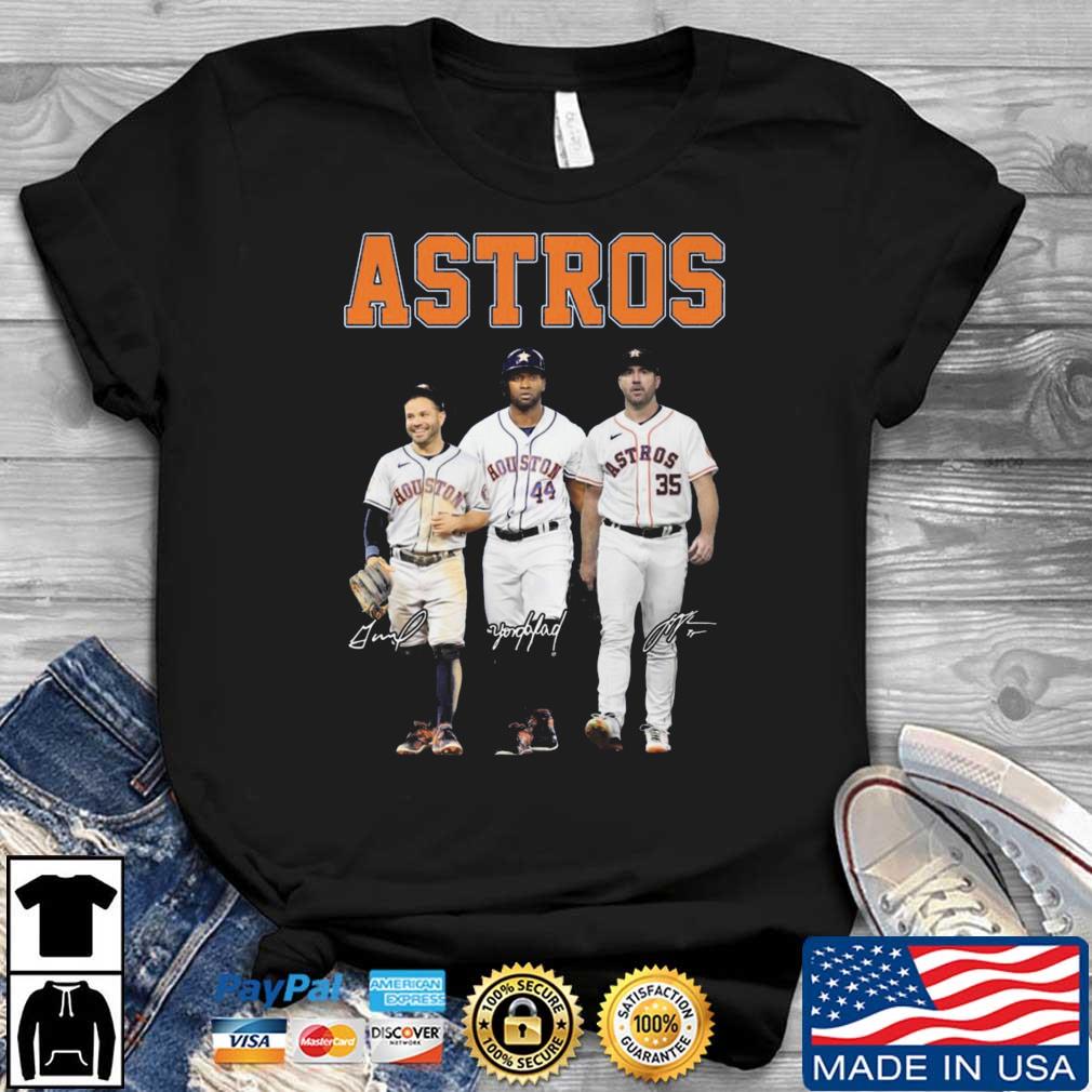 Houston Astros José Carlos Altuve Yordan Álvarez And Justin Verlander Signatures shirt