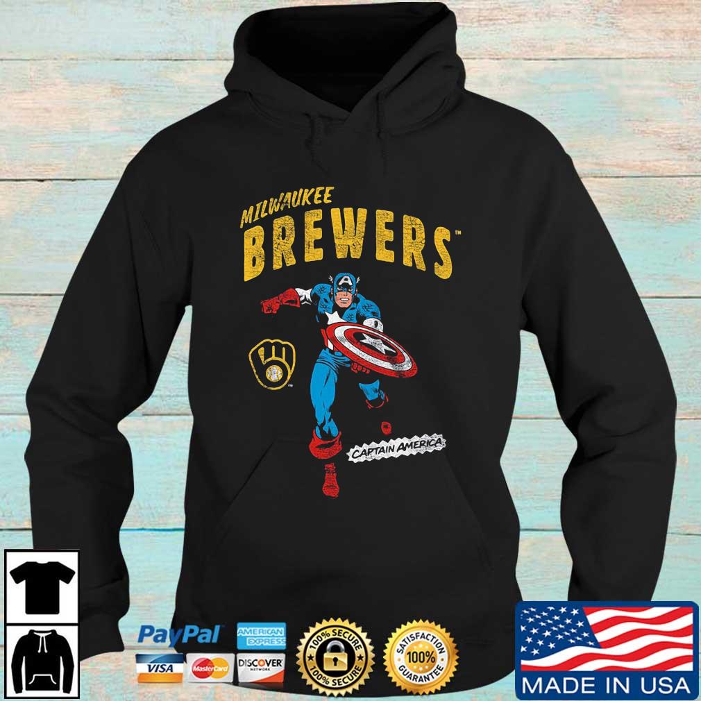 Milwaukee Brewers Team Captain America Marvel Shirt Hoodie den