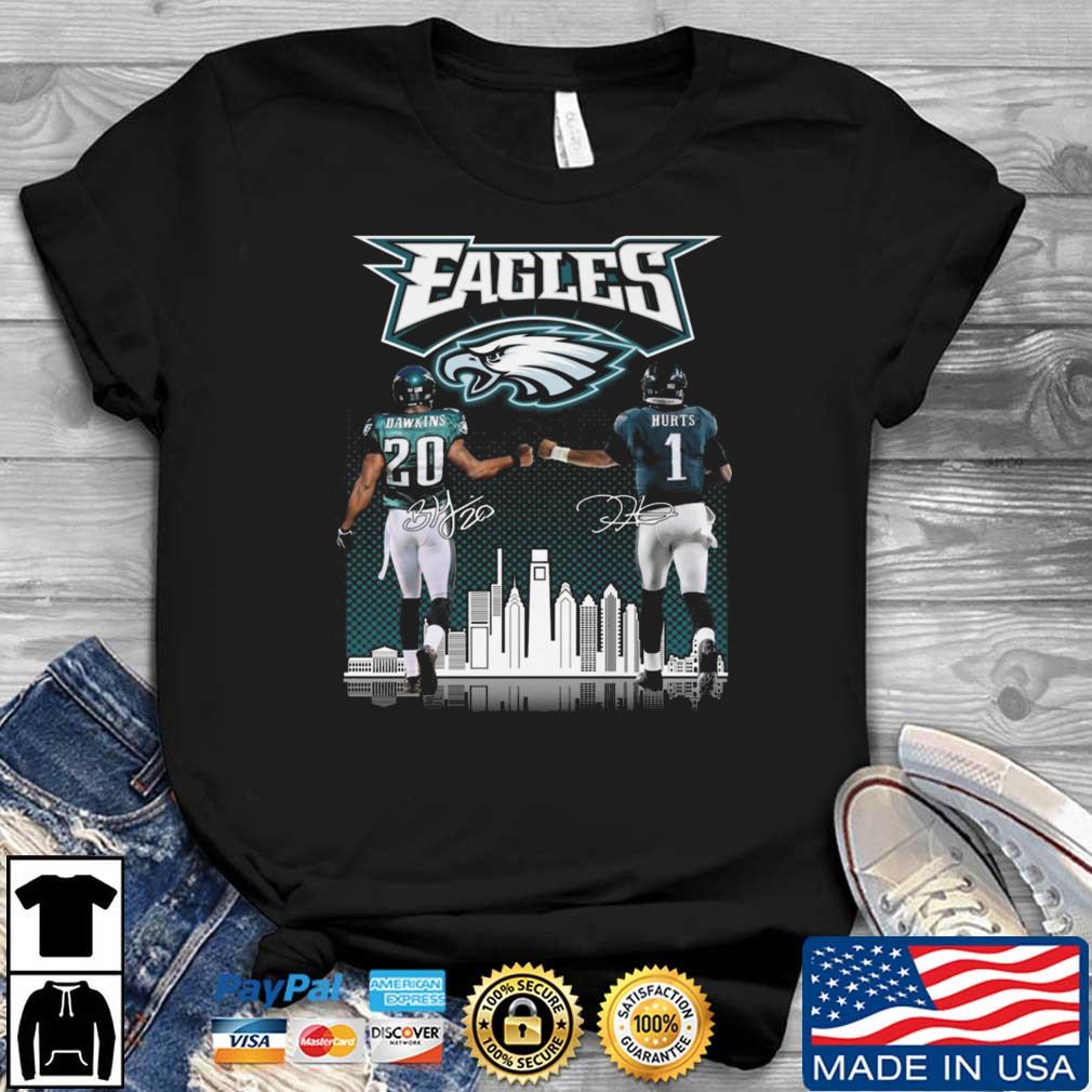 Philadelphia Eagles Brian Dawkins And Jalen Hurts Signatures Shirt