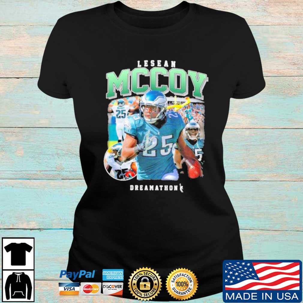 Lesean McCoy Philly Dreamathon Philadelphia Eagles black T shirt 2022 new  H0038