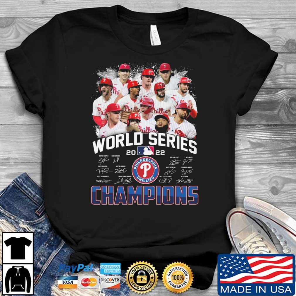 Philadelphia Phillies 2022 World Series Champions Signatures shirt, hoodie,  sweater, long sleeve and tank top