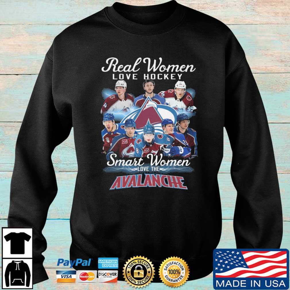 Official real Women Love Ice Hockey Smart Women Love the Colorado Avalanche  Shirt, hoodie, longsleeve, sweatshirt, v-neck tee