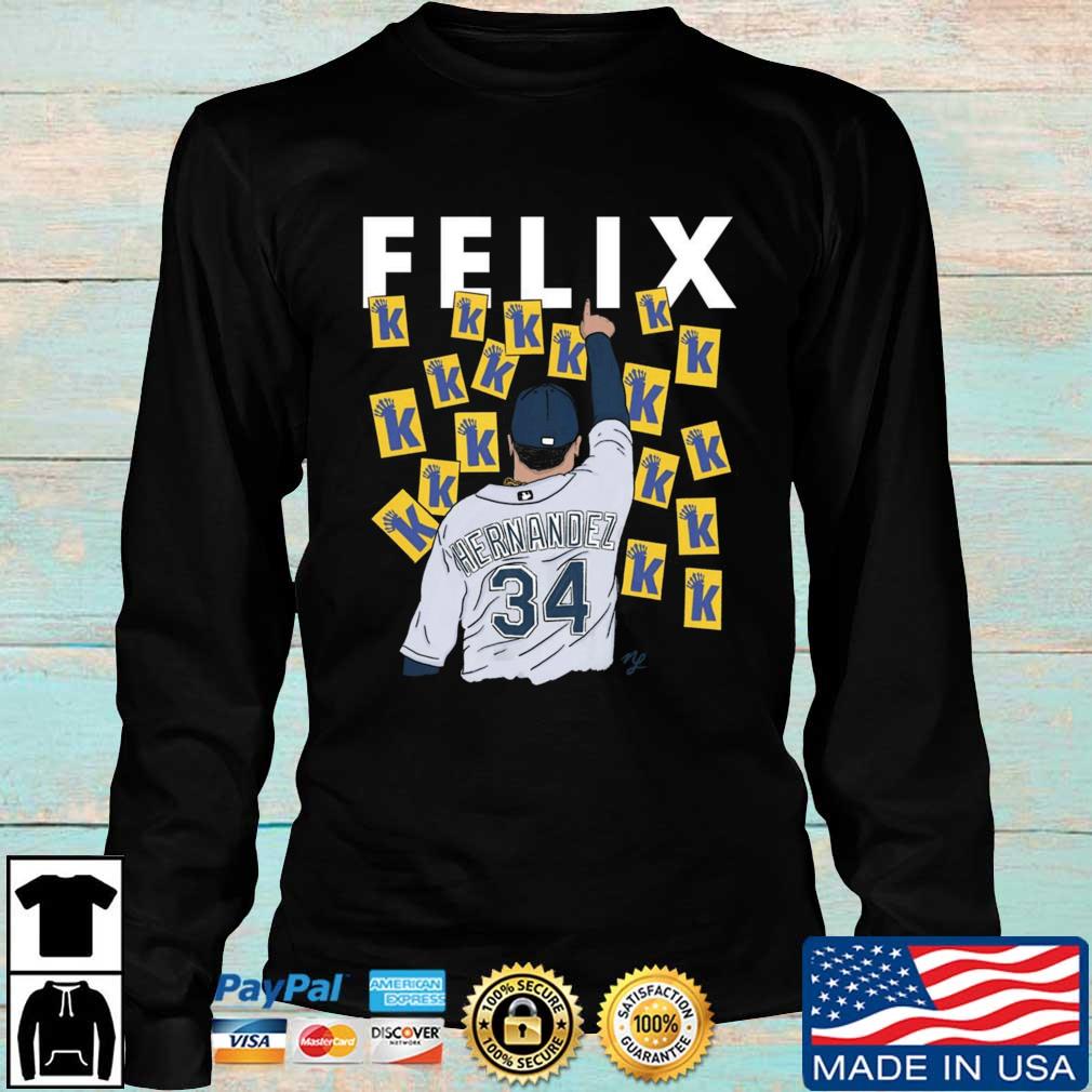 Felix Hernandez Number 34 Art Shirt, hoodie, sweater, long sleeve and tank  top