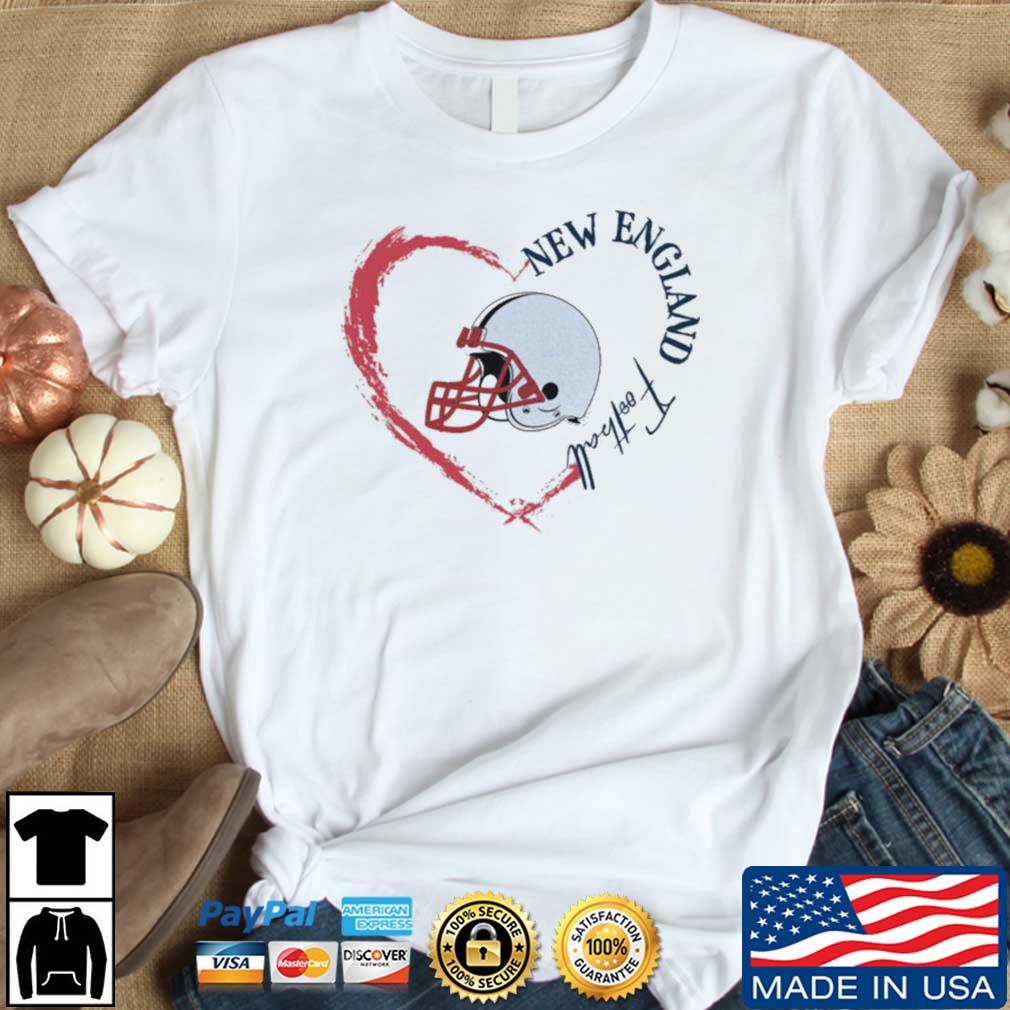 Vintage New England Patriots Football Heart Style Shirt