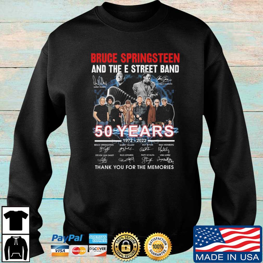 Bruce Springsteen And The E Street Band 50 Years 1972-2022 Thank You For The Memories Signatures shirt