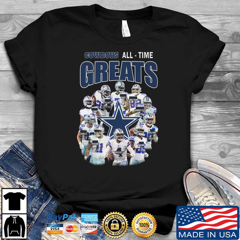 Dallas Cowboys All-Time Greats Signatures tee shirt