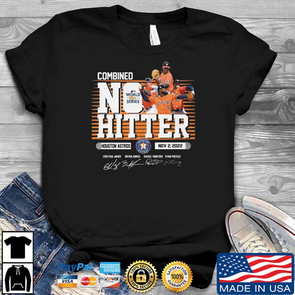Houston Astros 2022 World Series Combined No Hitter Signatures shirt