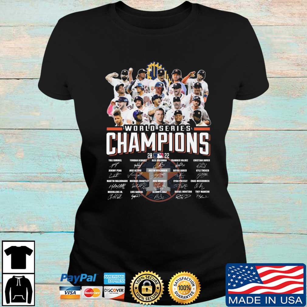 Houston Astros Player Names 2022 World Series Champions Signatures shirt,  hoodie, sweater, long sleeve and tank top