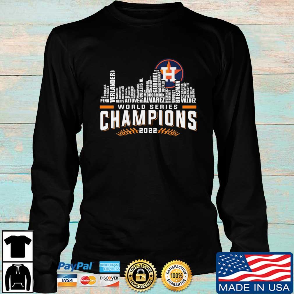 Official Houston Astros Skyline Team Players World Series Champions 2022 T- Shirt, hoodie, sweater, long sleeve and tank top