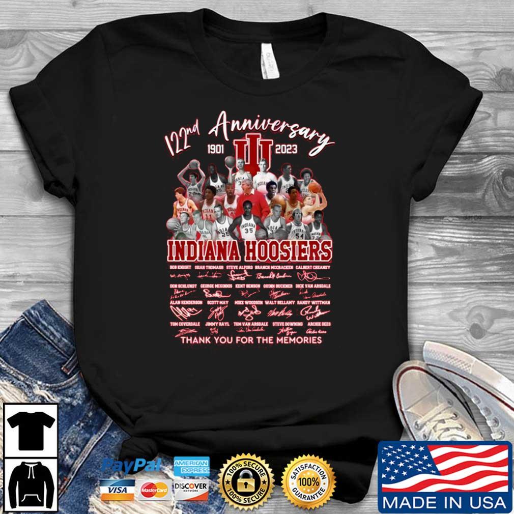 Indiana Hoosiers 122nd Anniversary 1901-2023 Thank You For The Memories Signatures shirt