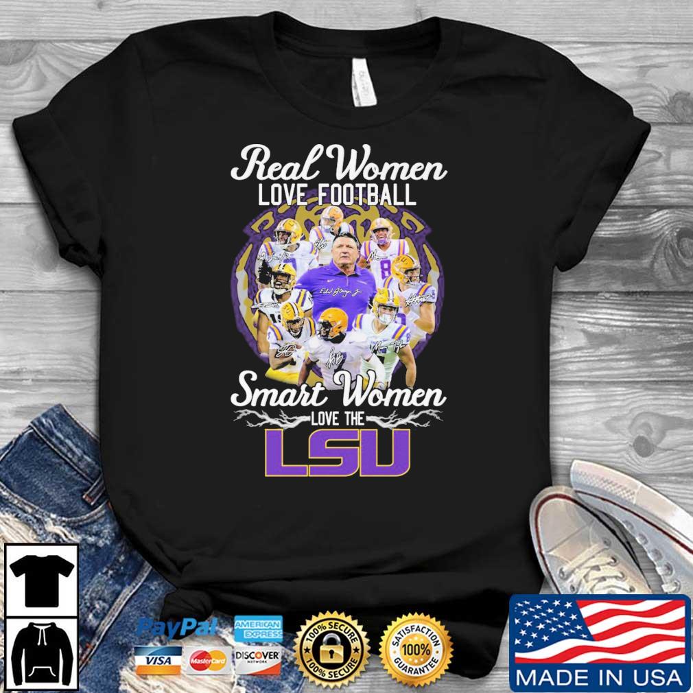 LSU Tigers Real Women Love Football Smart Women Love The LSU Signatures shirt