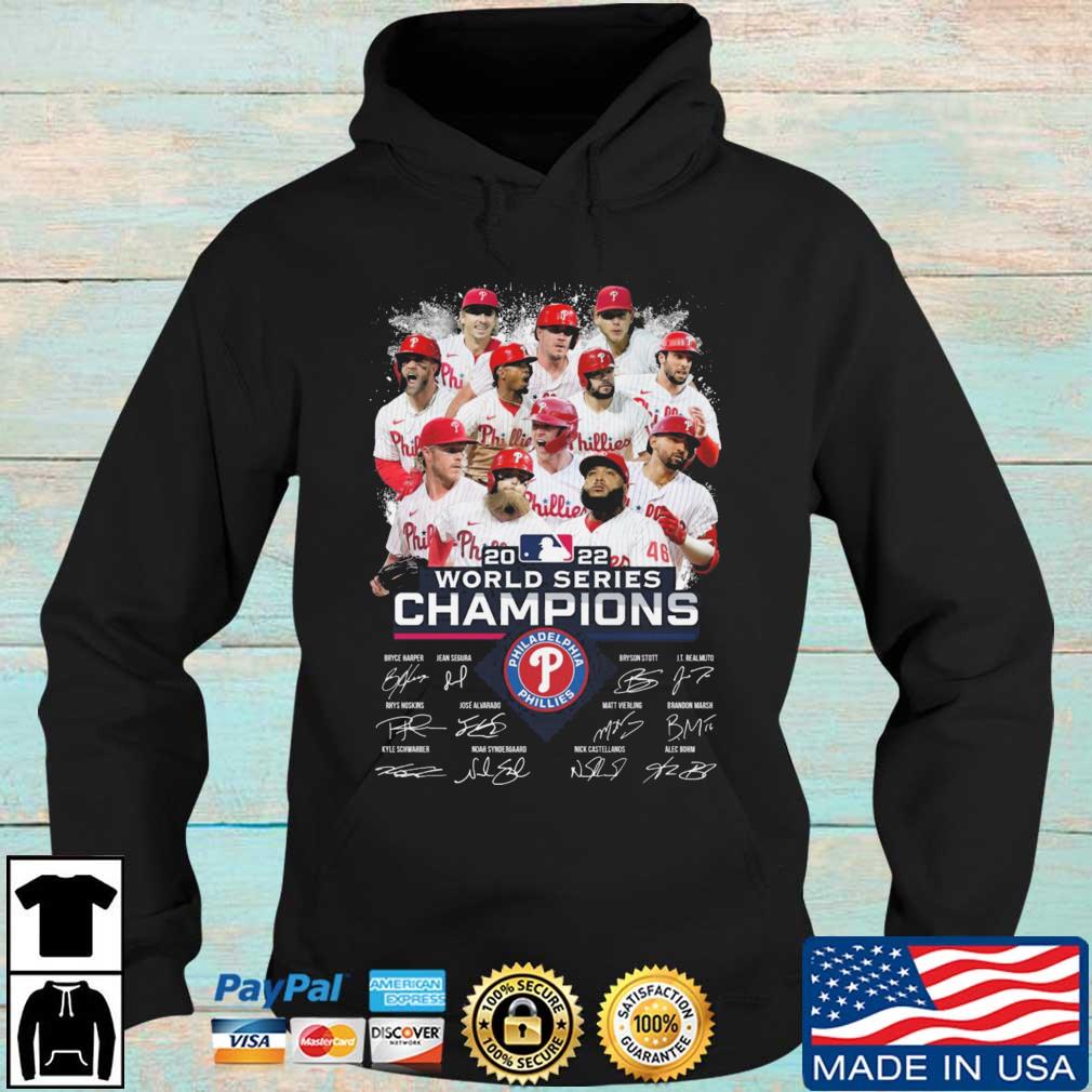 2022 World Series Champions Philadelphia Phillies team signatures shirt,  hoodie, sweater, long sleeve and tank top