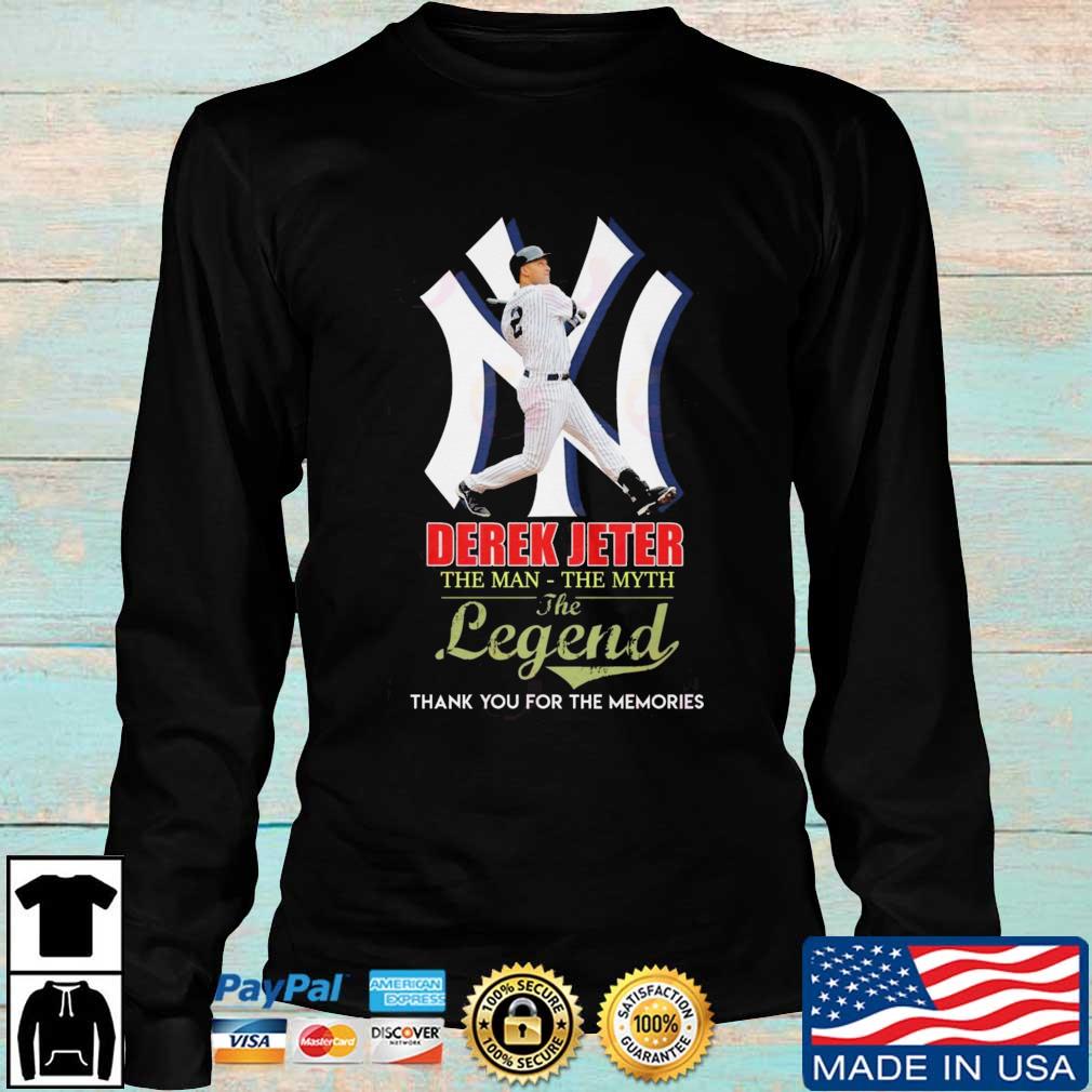 New York Yankees Derek Jeter The Man The Myth The Legend Thank You For The  Memories Signature shirt, hoodie, sweater, long sleeve and tank top