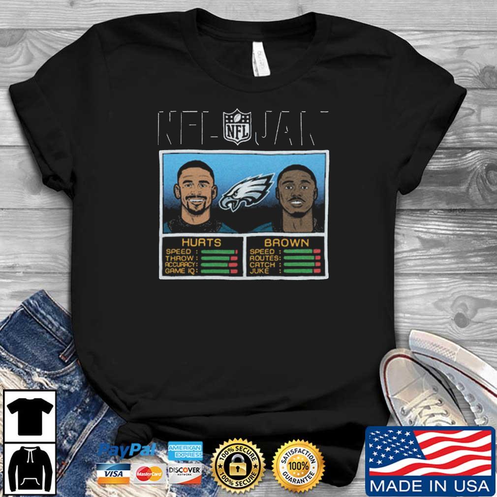 NFL Jam Eagles Hurts And Brown shirt