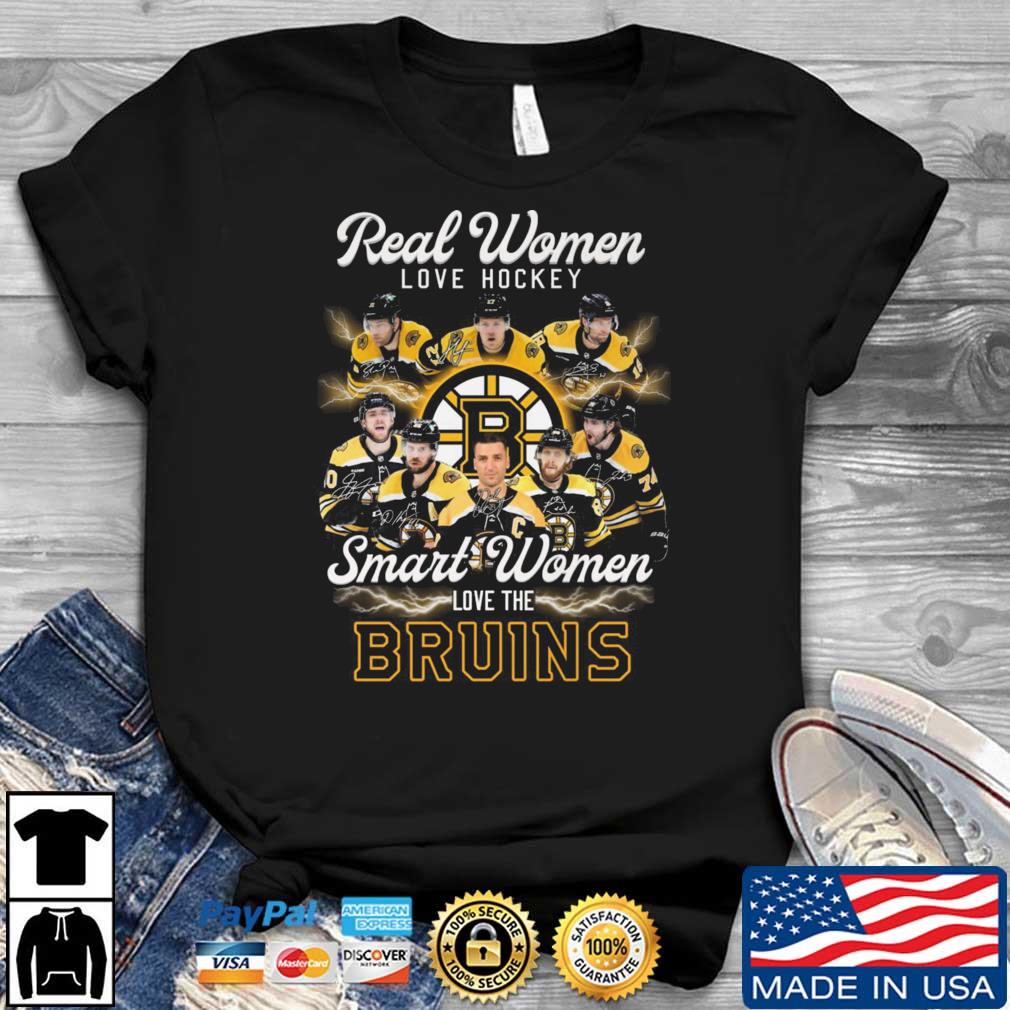 Official Boston Bruins Real Women Love Hockey Smart Women Love The Bruins Signatures shirt