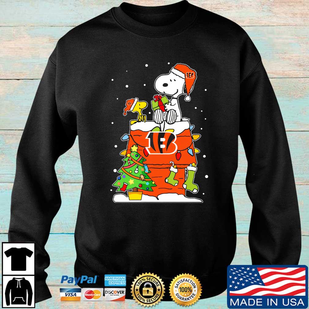 Official Snoopy And Woodstock Cincinnati Bengals Merry Christmas sweater