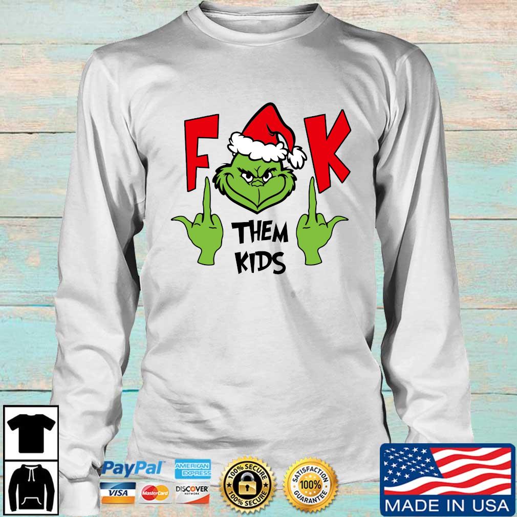 Santa Grinch fuck them kids Christmas 2022 sweater
