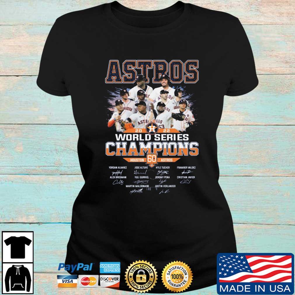 Houston Astros team MLB 2022 World Series Champions signatures shirt,  hoodie, sweater, long sleeve and tank top