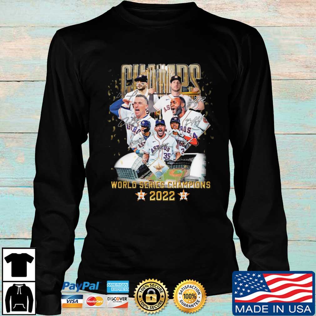 The Champs Houston Astros World Series Champions 2022 Signatures shirt,  hoodie, sweater, long sleeve and tank top