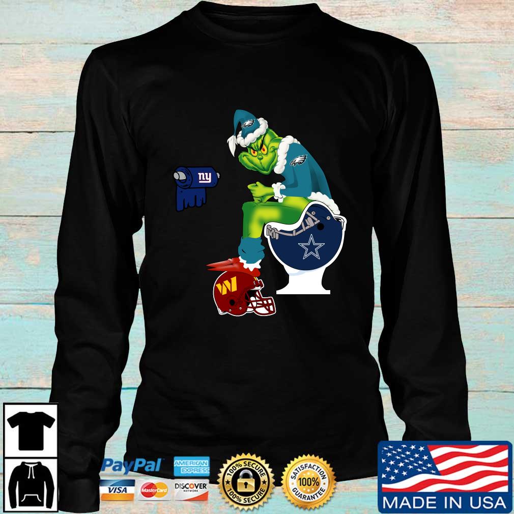 The Grinch Philadelphia Eagles Toilet Paper New York Giants Toilet Dallas  Cowboys sweater, hoodie, sweater, long sleeve and tank top