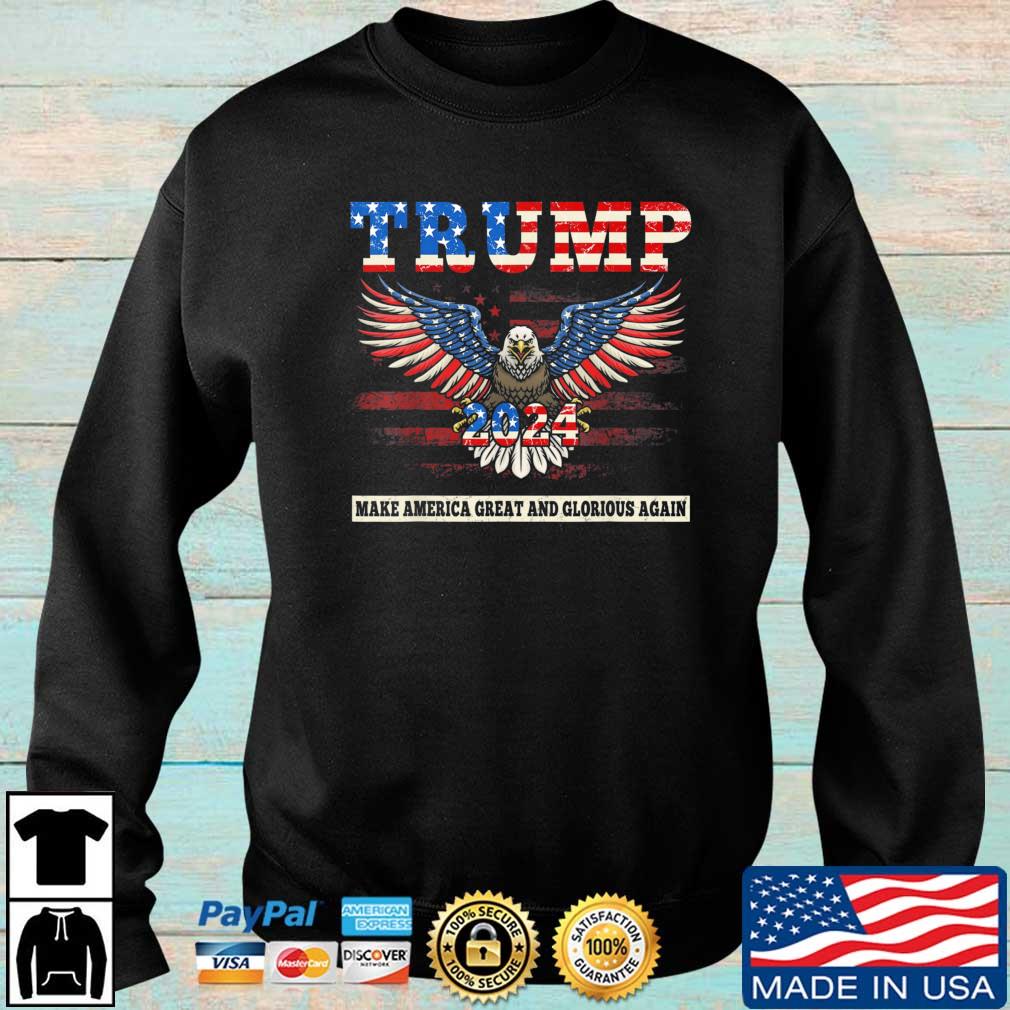 Trump Magaga 2024 Trump Announcement American Eagle US Flag shirt
