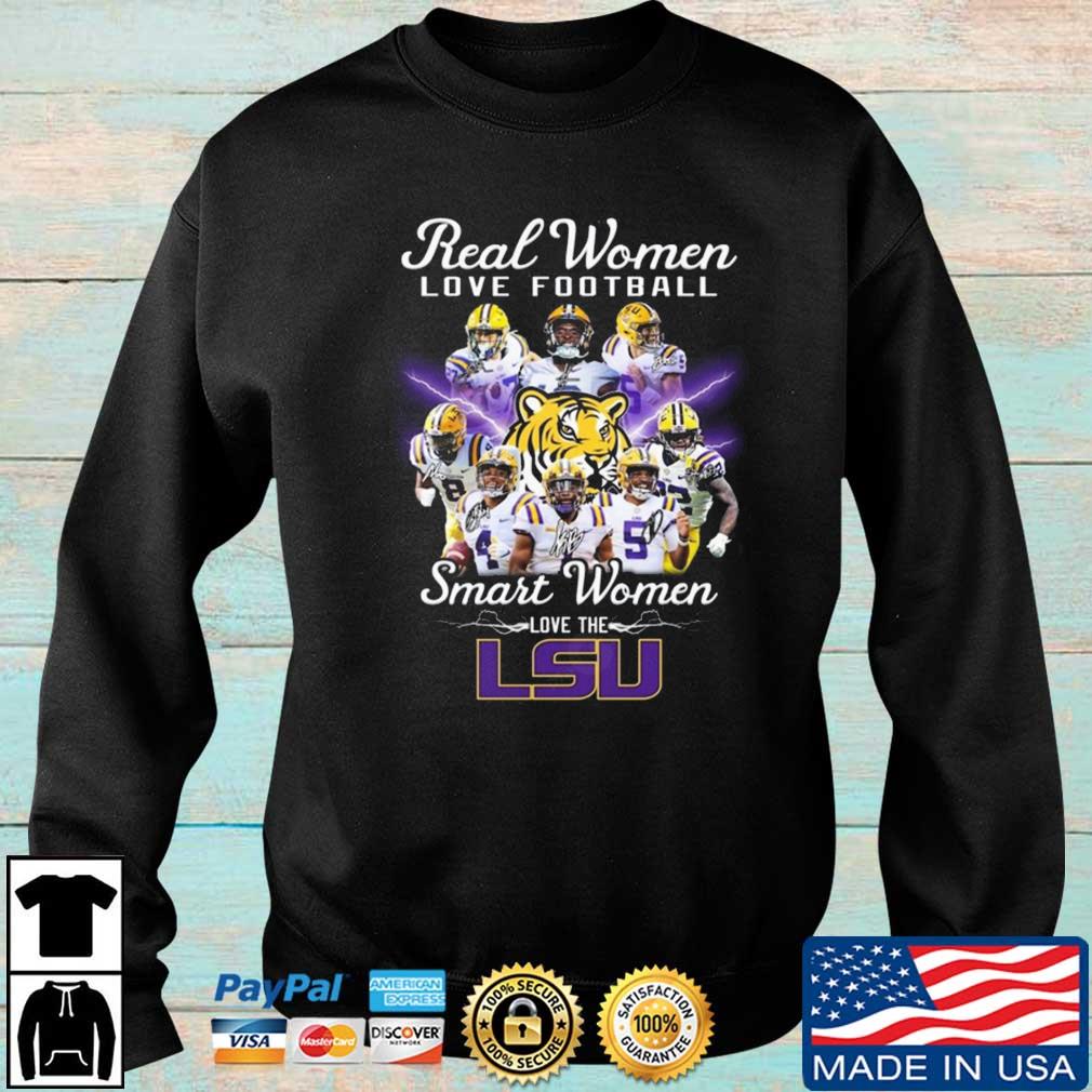2022 Real Women Love Football Smart Women Love The LSU Tiger Signatures shirt