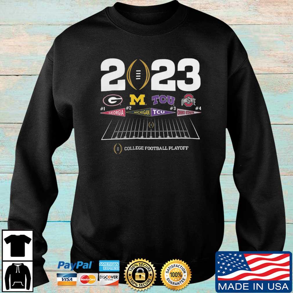 College Playoff 2023 4 Team Georgia Michigan TCU Ohio State shirt