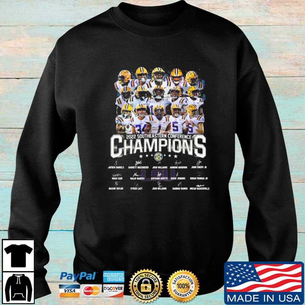 LSU Tigers 2022 Southeastern Conference Champions Signatures shirt