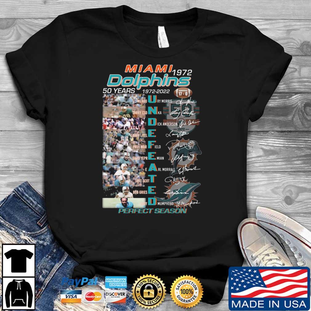 Miami dolphins undefeated 72 perfect season shirt - Guineashirt Premium ™  LLC